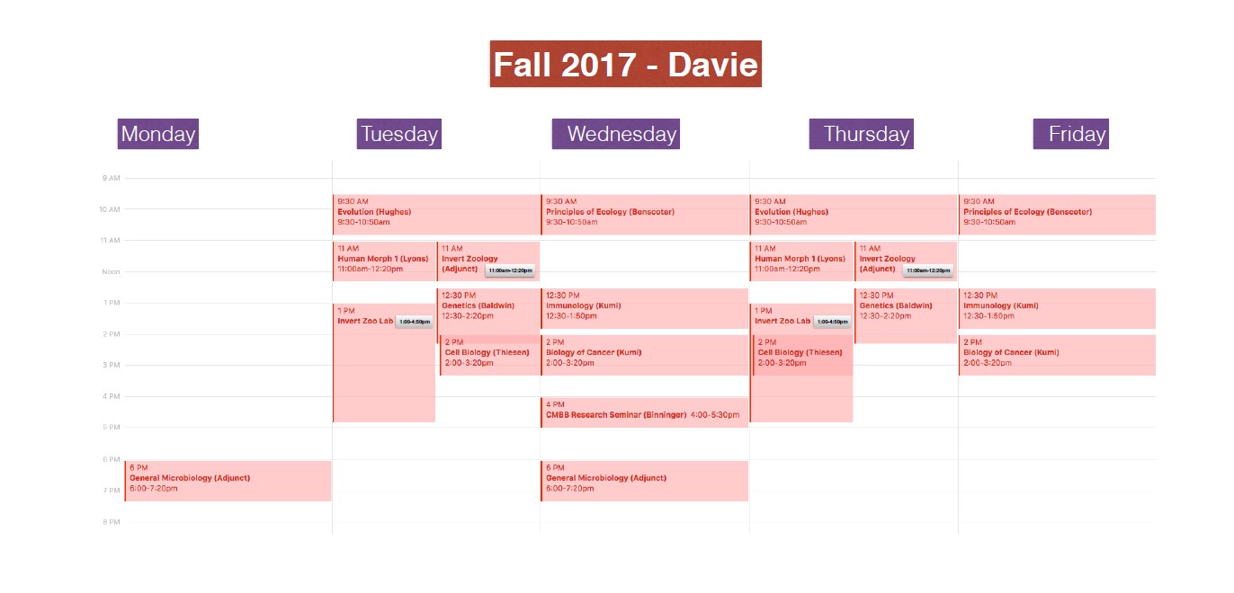 Course Offerings Fall 2017 Davie