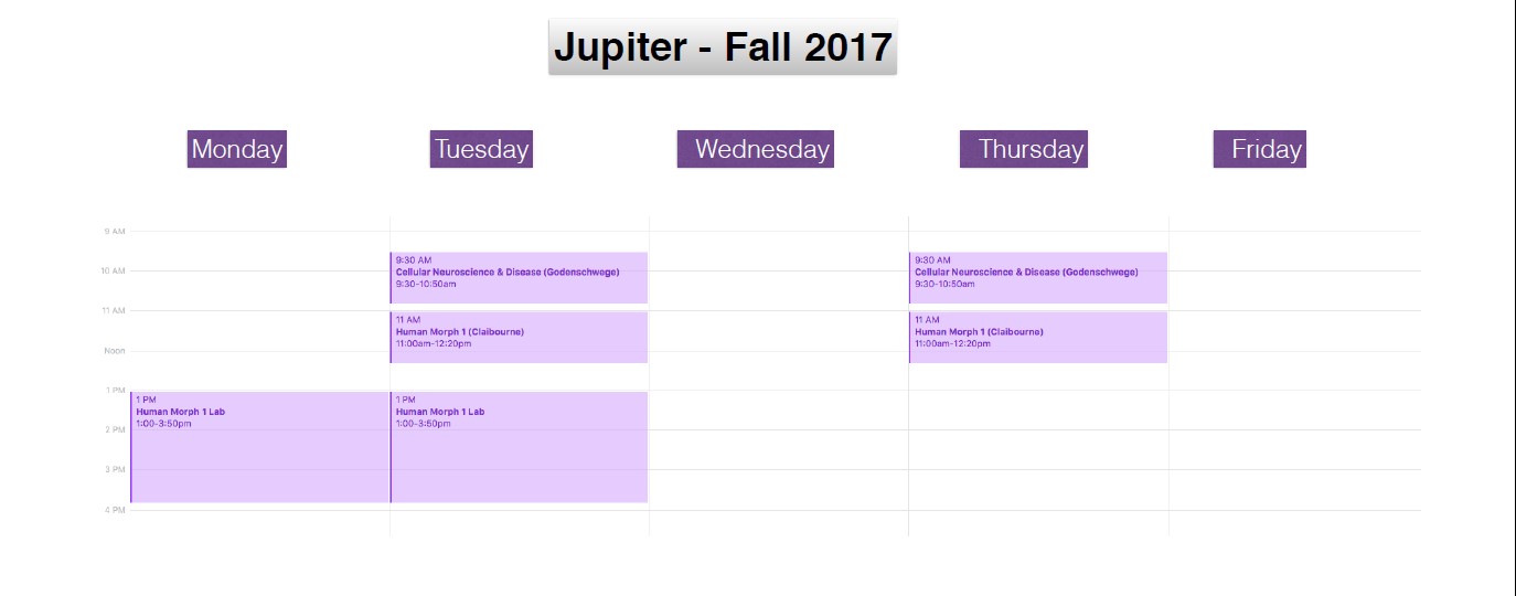 Course Offerings Fall 2017 Jupiter
